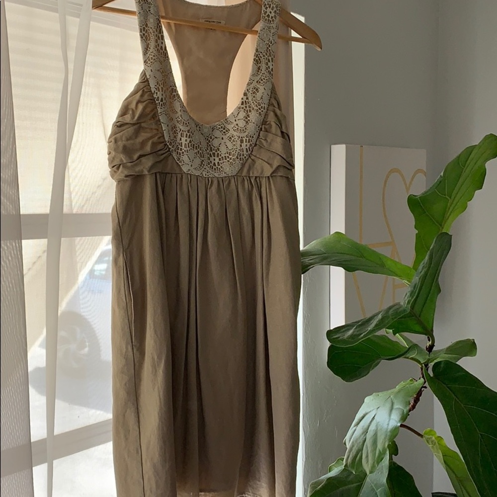 Anthro Shimmer racer back dress